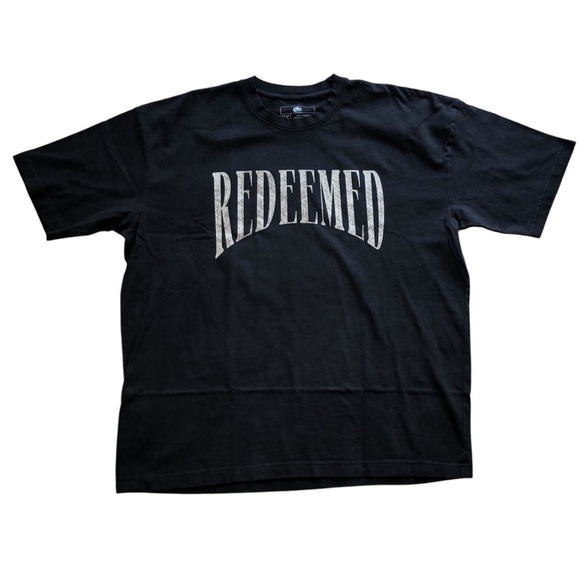 Glo Womens Christian Redeemed Black T- Shirt Cotton 2X NWT - Picture 2 of 9